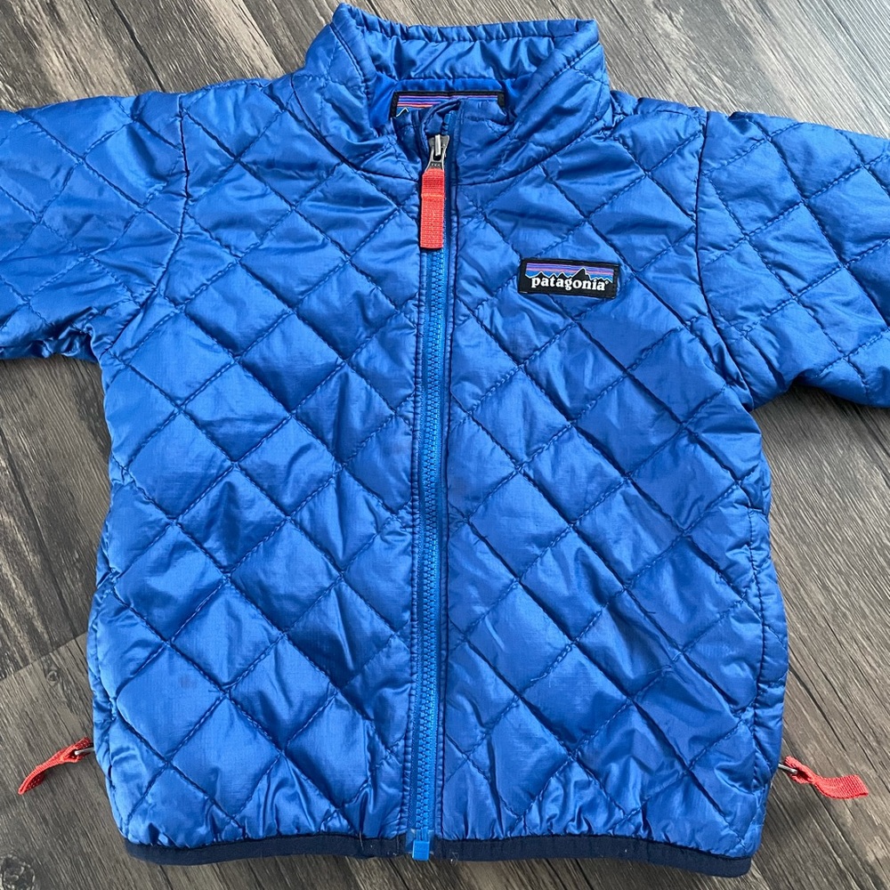 Baby patagonia jacket, blue, 12-18mo